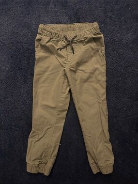 Gap Olive Chino Drawstring Jogger Pants - 4T